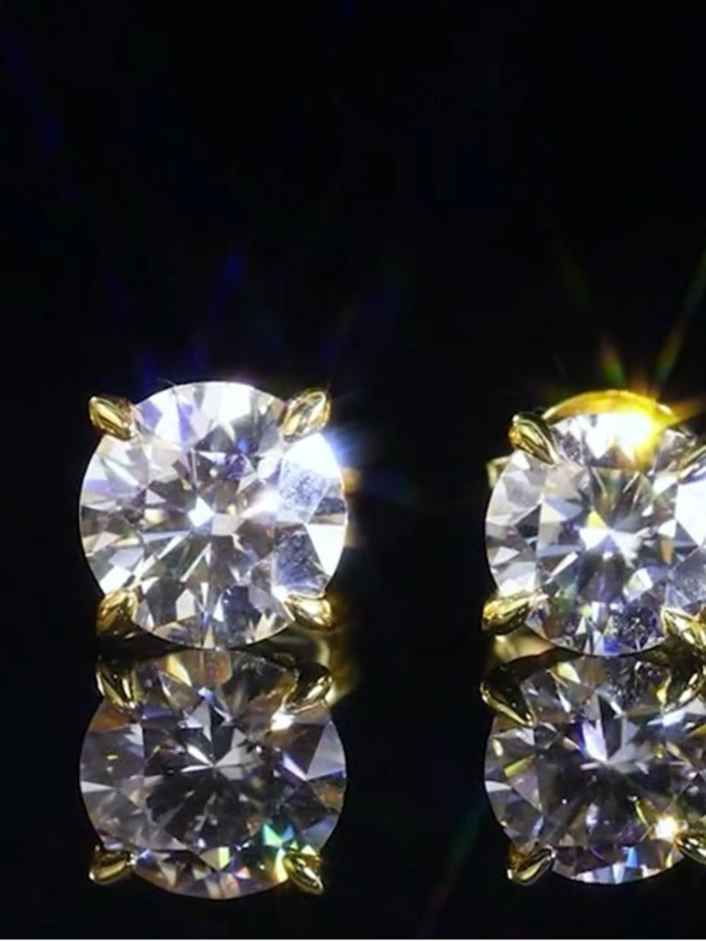 1.0 CTW 14KT Over 925 Sterling Silver Moissanite Studs